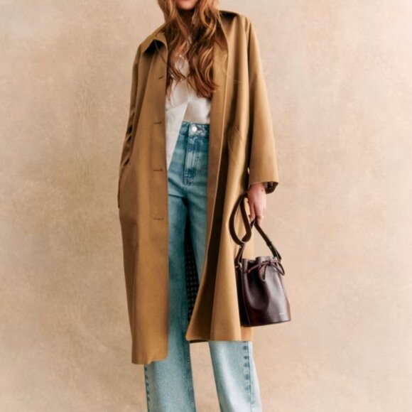Sezane Jackets & Blazers - Sezane Clyde Trench in Camel NWT